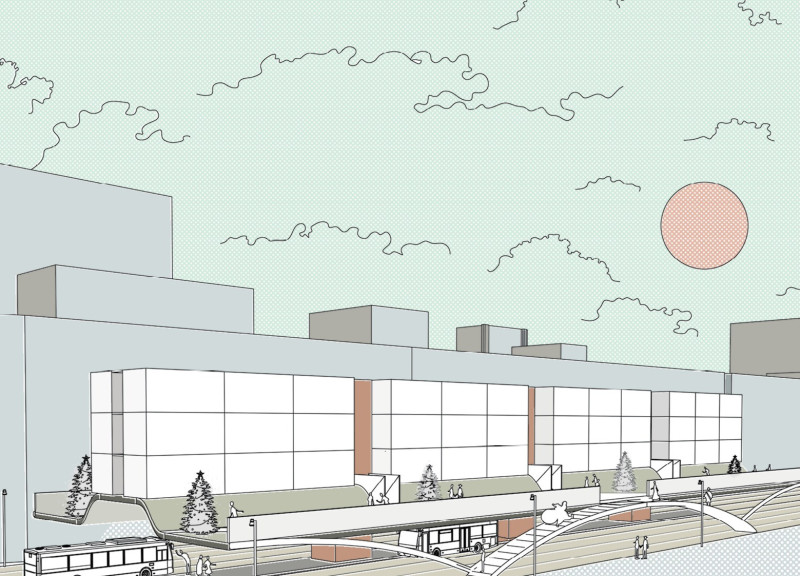 Vertical Living Solution Integrating Tram Network with Prefabricated Modular Units