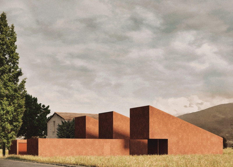 Burnt Cork and Vernacular Brick Guesthouses for Vineyard Retreat