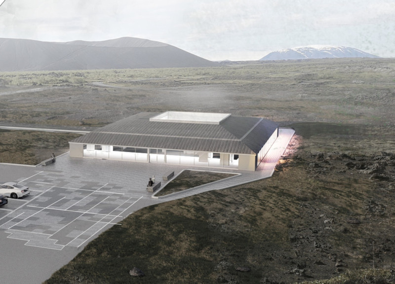 Cedar Shingles and Laminated Wood Form a Community Hub Amidst Iceland's Natural Landscape