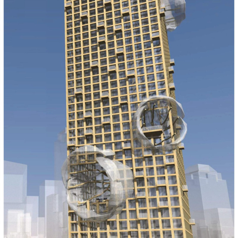 Knot-Infused Timber Tower Enhancing Urban Community Spaces