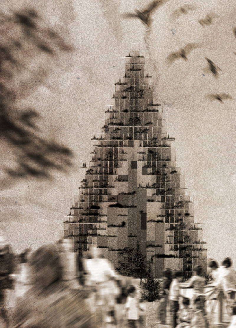 Vertical Garden Integration with Durable Beam Structures for Urban Connectivity