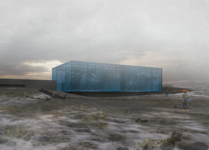 Floating Greenhouse with Local Stone Integration in Mývatn Region