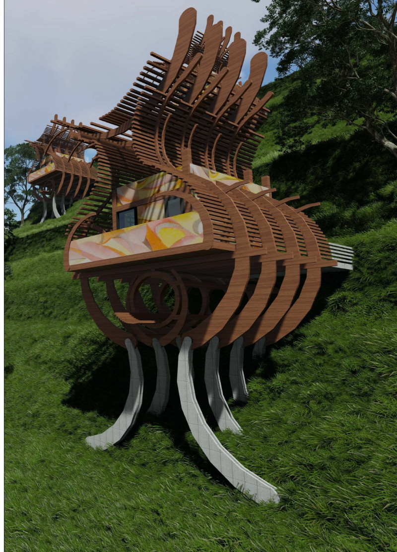 Flowing Spaces Crafted with Frit-Glass and Cedar in a Mountain Retreat