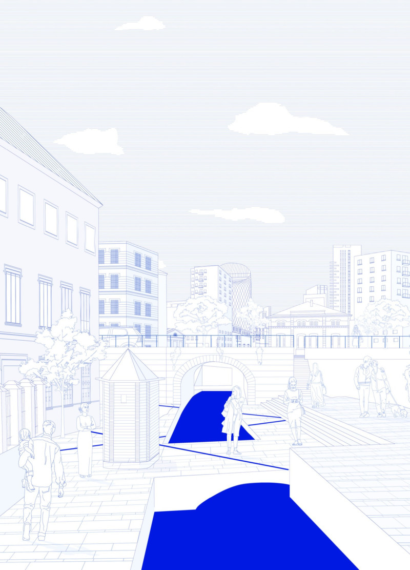 Revitalizing Waterways with Water-Green Slate and Satin-Finished Brass in Milan