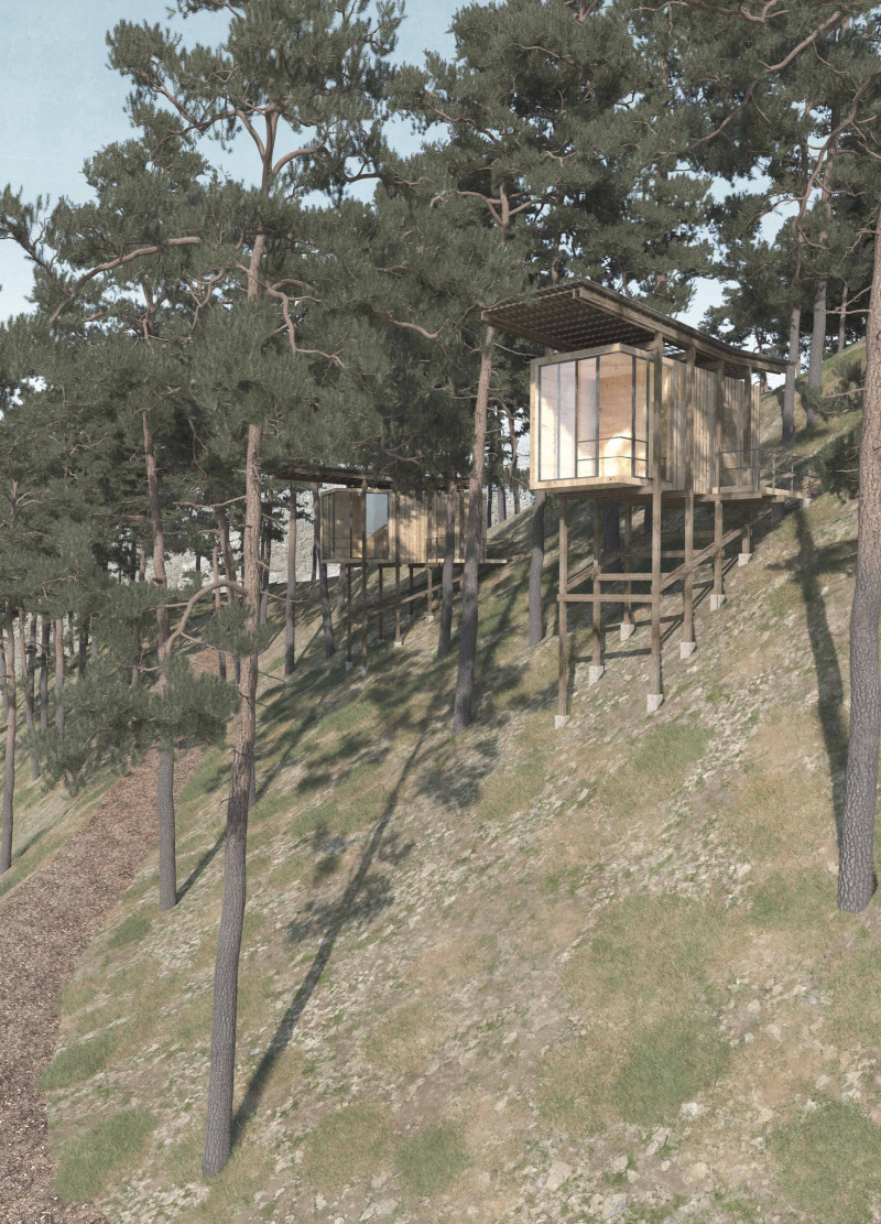 Cross-Laminated Timber Pods Integrated with Rainwater Management in Val De Moses