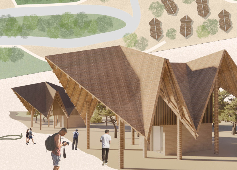 Gabled Roofs Embracing Natural Light in Eco-Friendly Lodgings