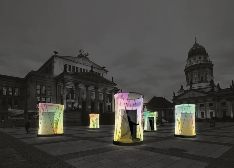 Recycled Steel Framework with Translucent Shell for Social Engagement