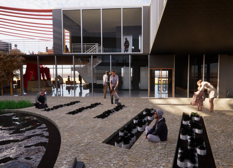 Charred Wooden Shingles and Recycled Glass Create an Immersive Learning Environment Focused on Avian Conservation