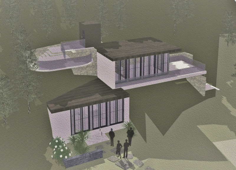 Hologram Visualizer Accessed Through Projector Cube on a Floating Island