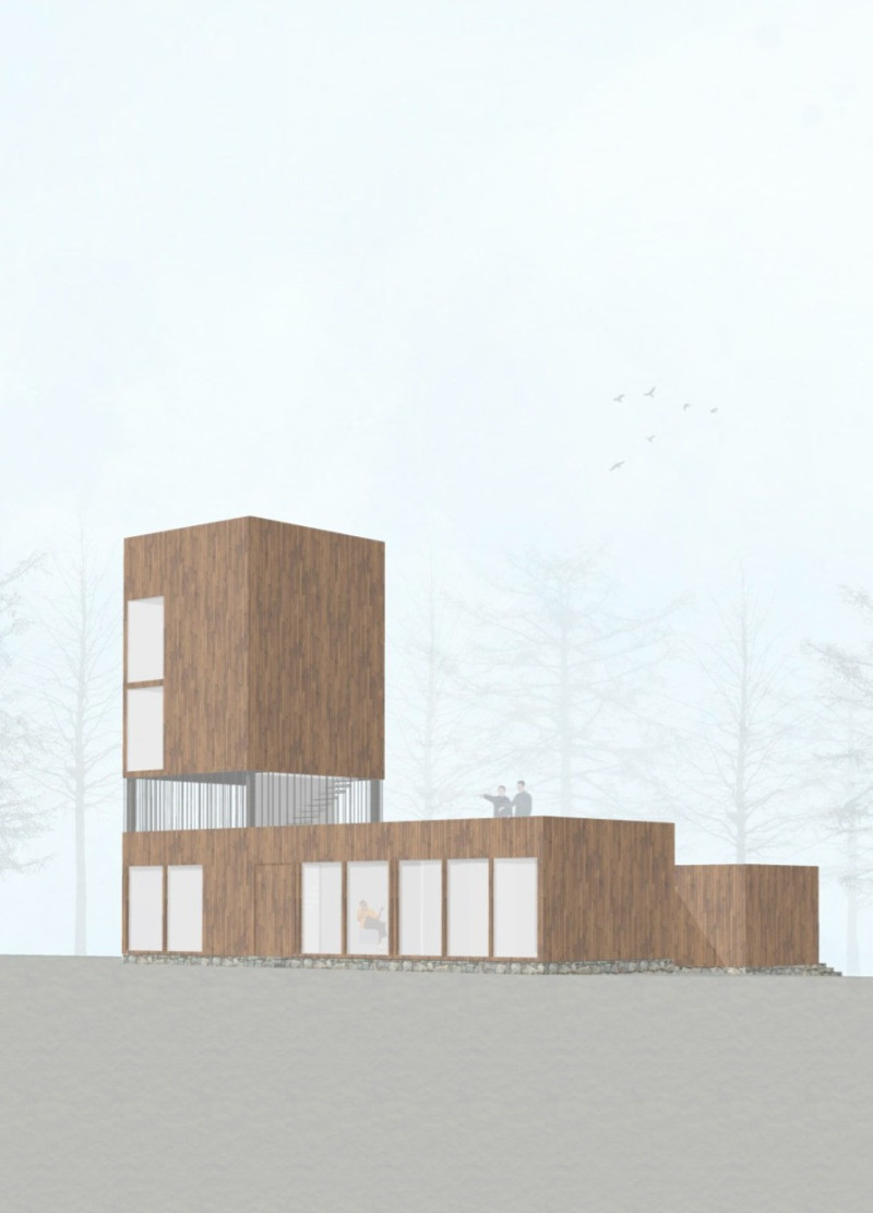 Lattice-Structured Terrace Embracing Natural Integration in Family Living