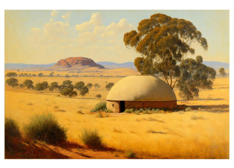 Self-Healing Rammed Earth Pavilion with Celestial Oculus