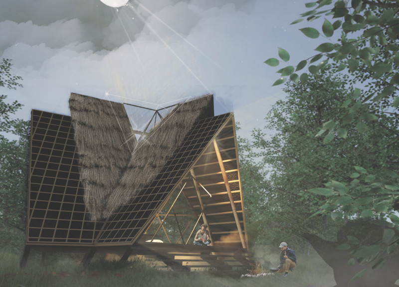 Layered Bamboo Sanctuary Embracing the Natural Landscape