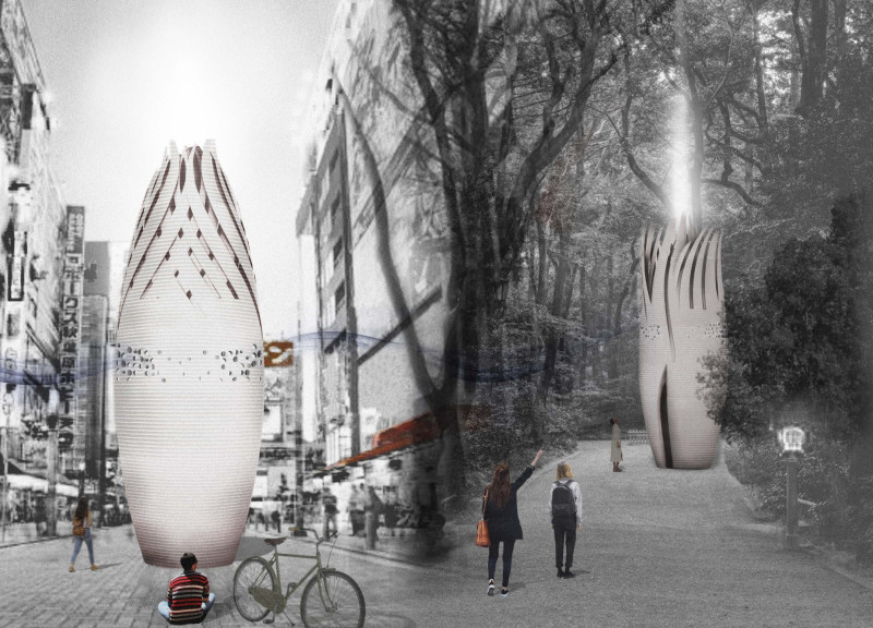 Vertical Sanctuary Emphasizing Calmness and Zen Principles