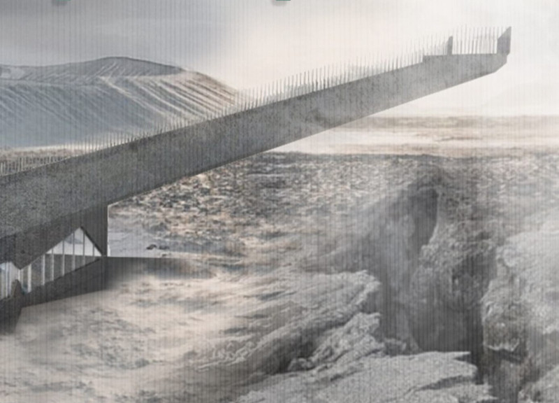 Stone Wool Retreat Overlooking Tectonic Fissure