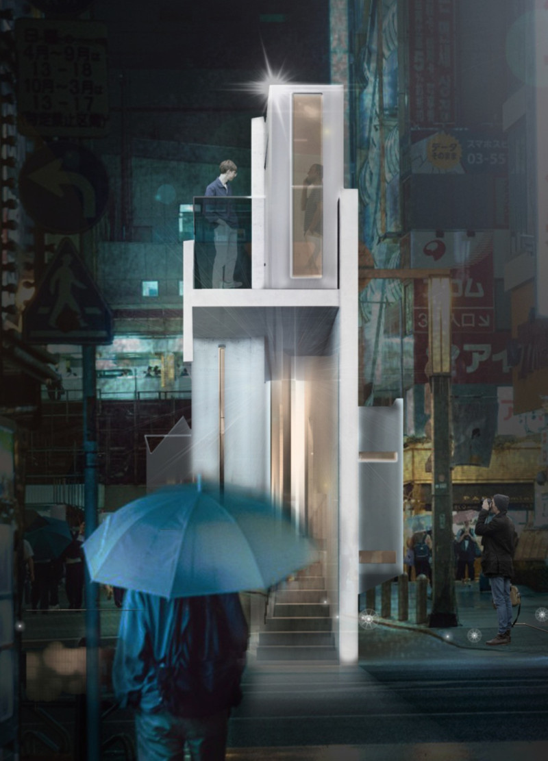 Concrete Sanctuary Emphasizing Light and Reflection in Urban Meditation