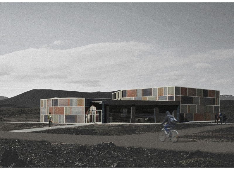 Cracked Pathways of Volcanic Stone and Glazing Amidst the Icelandic Landscape