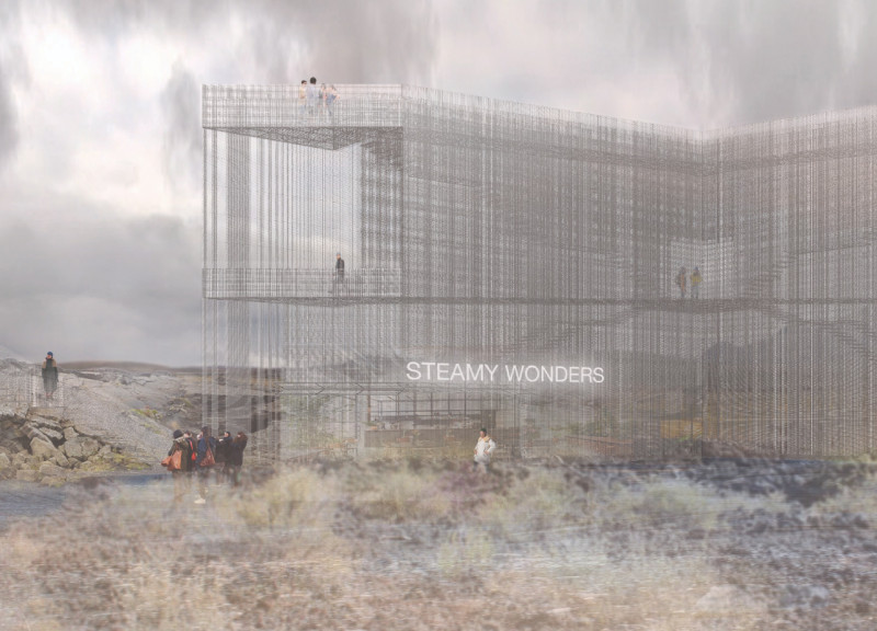 Framed Views and Lava Rocks in Geothermal Reflection Spaces