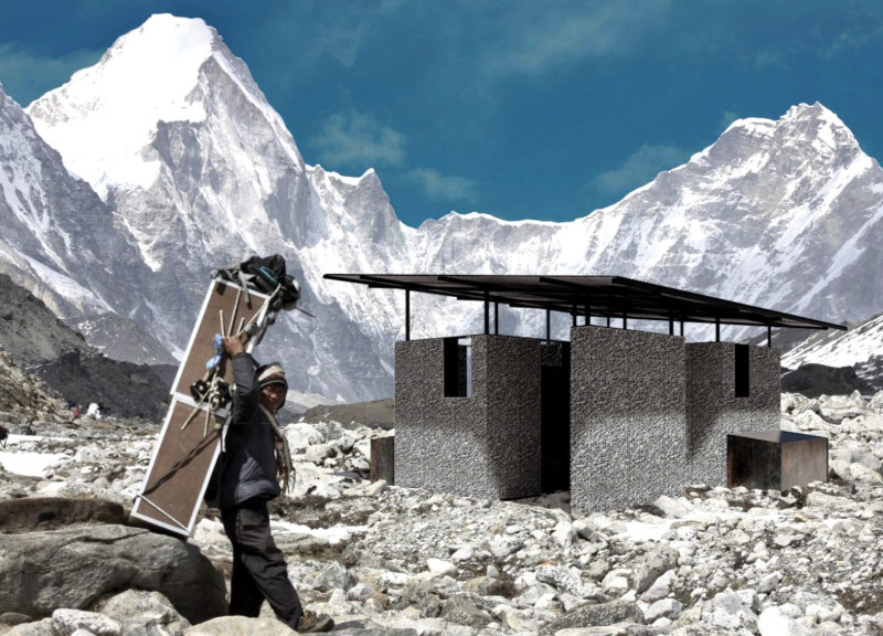 Biogas Facility with Local Rock Integration and Steel Framing