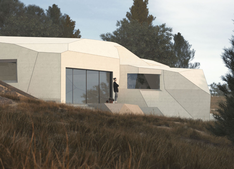 Buried Structure with Reclaimed Hardwood and Expansive Views for Community Living