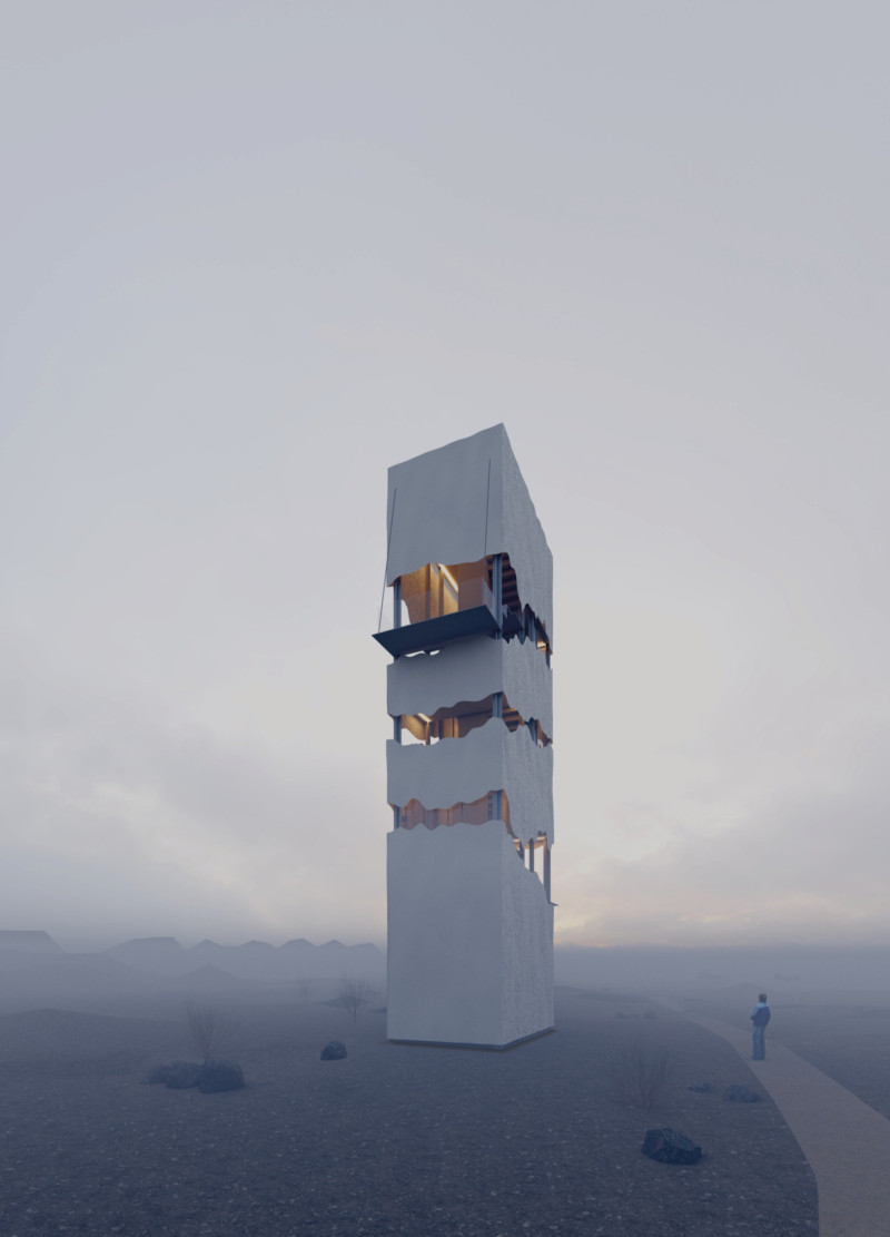 Fog Collection and Translucent Netting in a Vertical Shelter