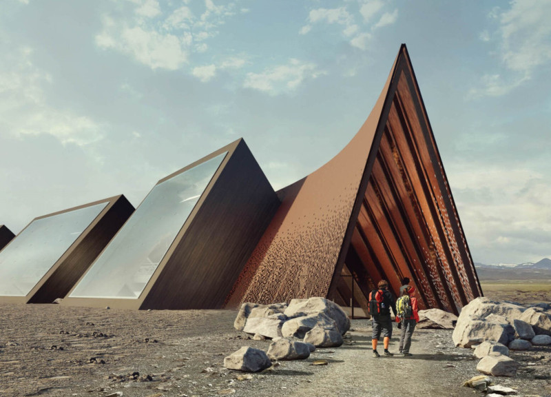 Viewing Frames and Board-Formed Concrete Enhance Visitor Experience at Volcano Base