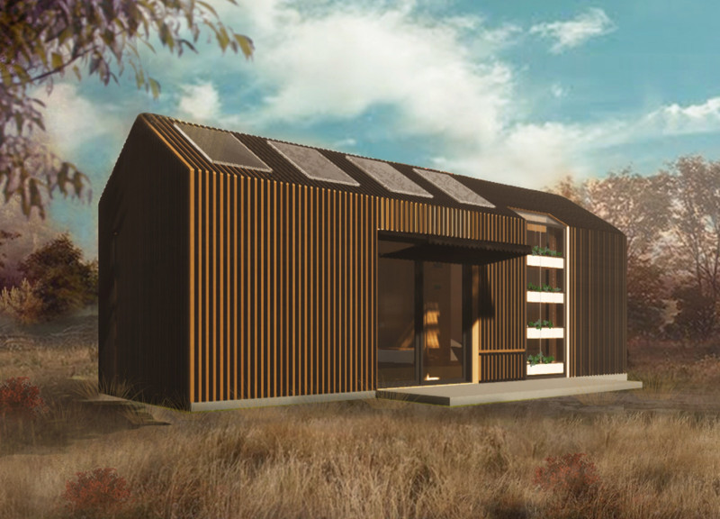 Hempcrete Walls and Sliding Panels Define a Flexible Sustainable Home