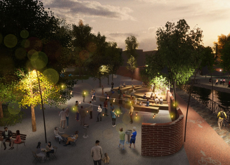 Charred Wooden Shingles and Natural Landscapes Creating Vibrant Public Spaces