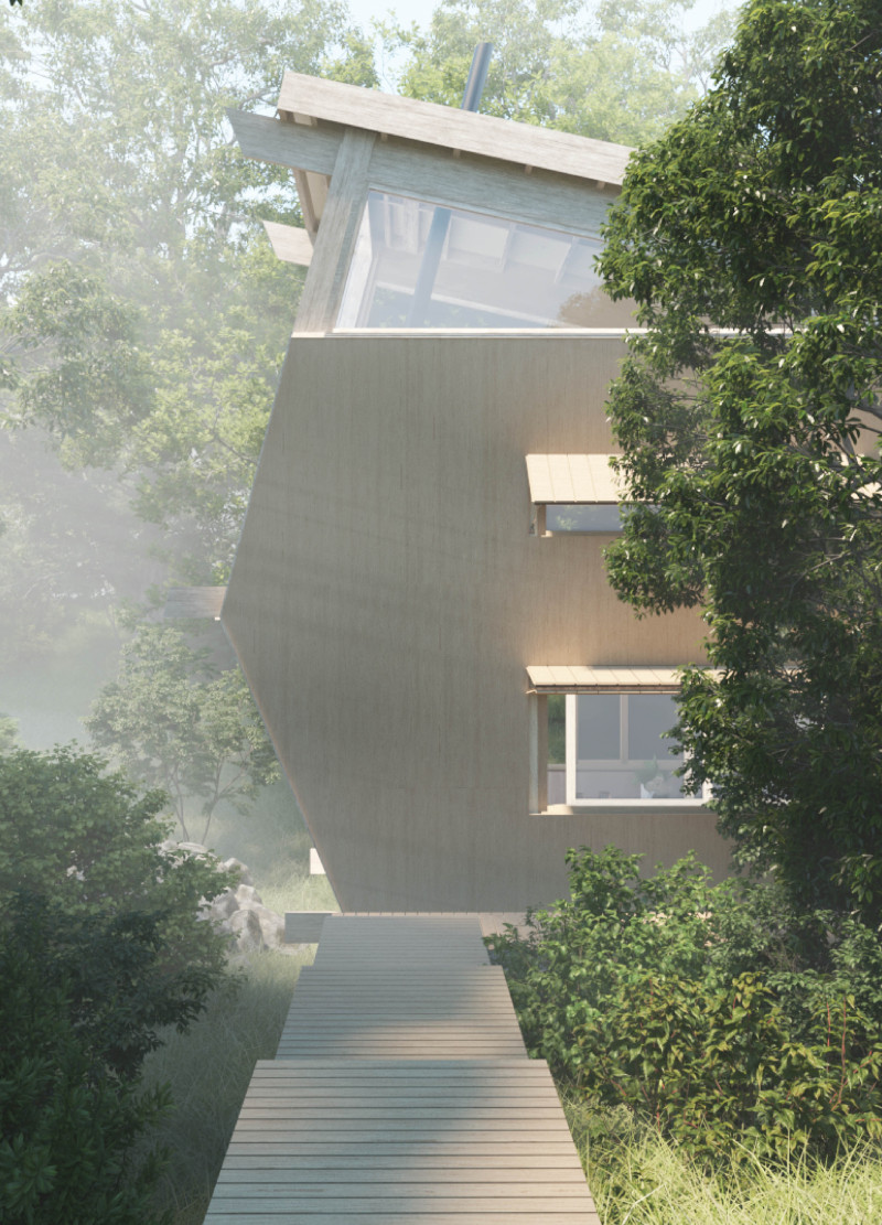 Elevated Timber Retreat with Aromatic Essential Oil Flow