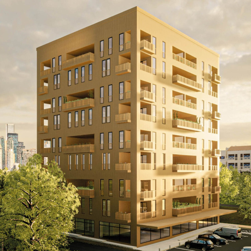 Urban Gardening Integrated Within Modular Glulam Housing Design