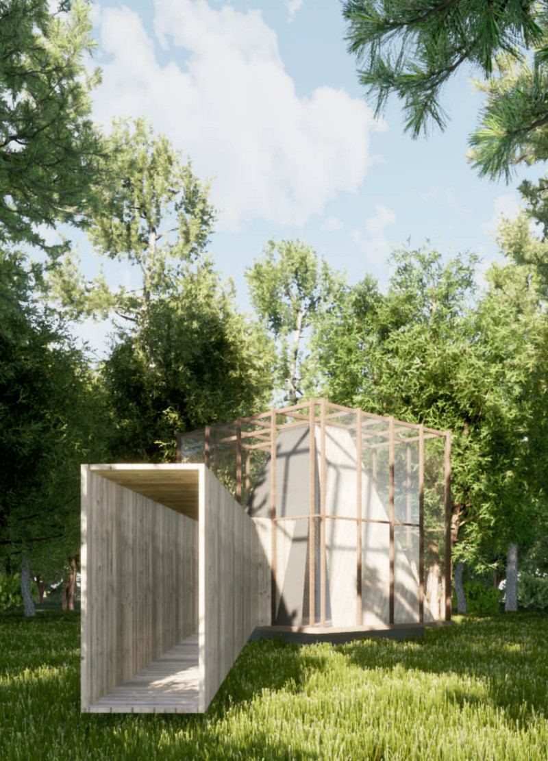 Amplifying Forest Sounds Through Glass and Wood Enclosure