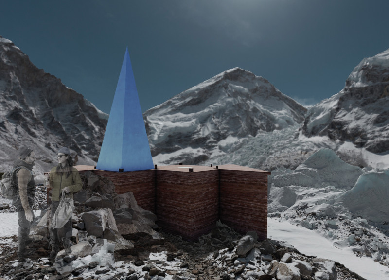 Biogas-Powered Waste Facility with Foldable Timber Design