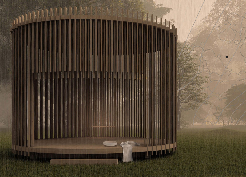 Vertical Elements Framing Sacred Spaces in Cross Laminated Timber