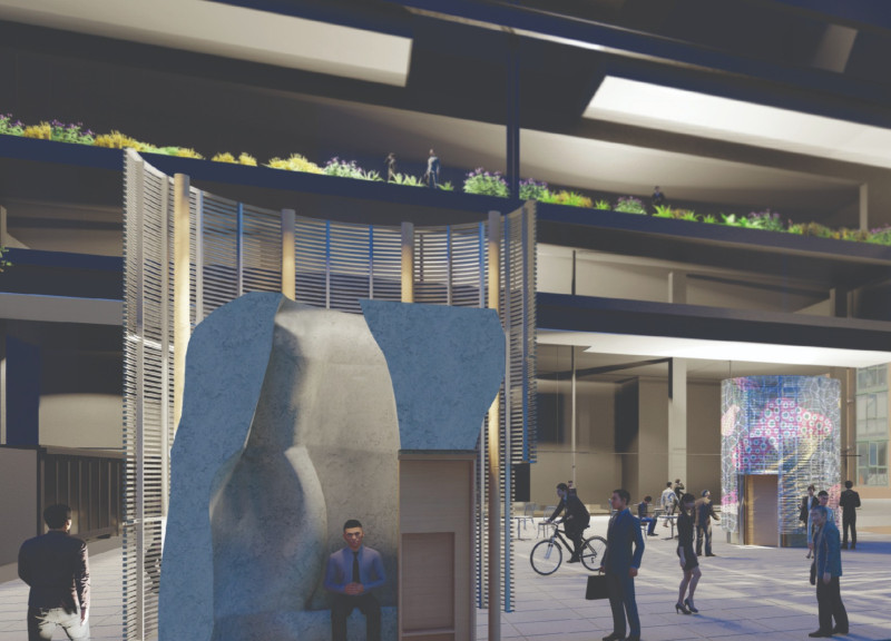 Mushroom-Inspired Sanctuary for Mindful Meditation in Corporate Tokyo