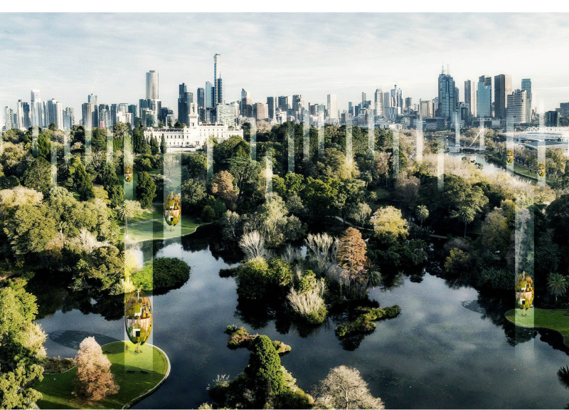 Multi-Layered Mesh Privacy and Compact Living in Recycled Wood Structure