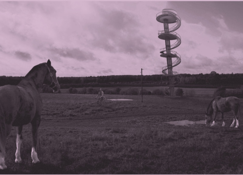Cantilevered Steel Observation Structure Offering Panoramic Views
