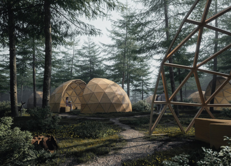 Echoing Sounds Within Spherical Timber Shelters