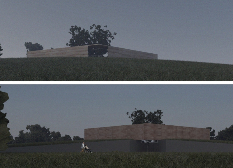 Recycled Metal and Local Timber Create a Contemplative Space for Remembrance