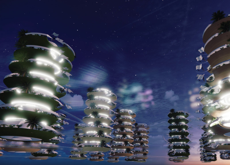 Dynamic Strands with Luminescent Material Create Community Living in the Metaverse