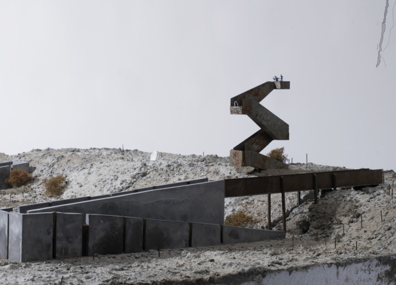 Reinforced Concrete Structures Embracing Kvennagjá Cave's Tectonic Landscape