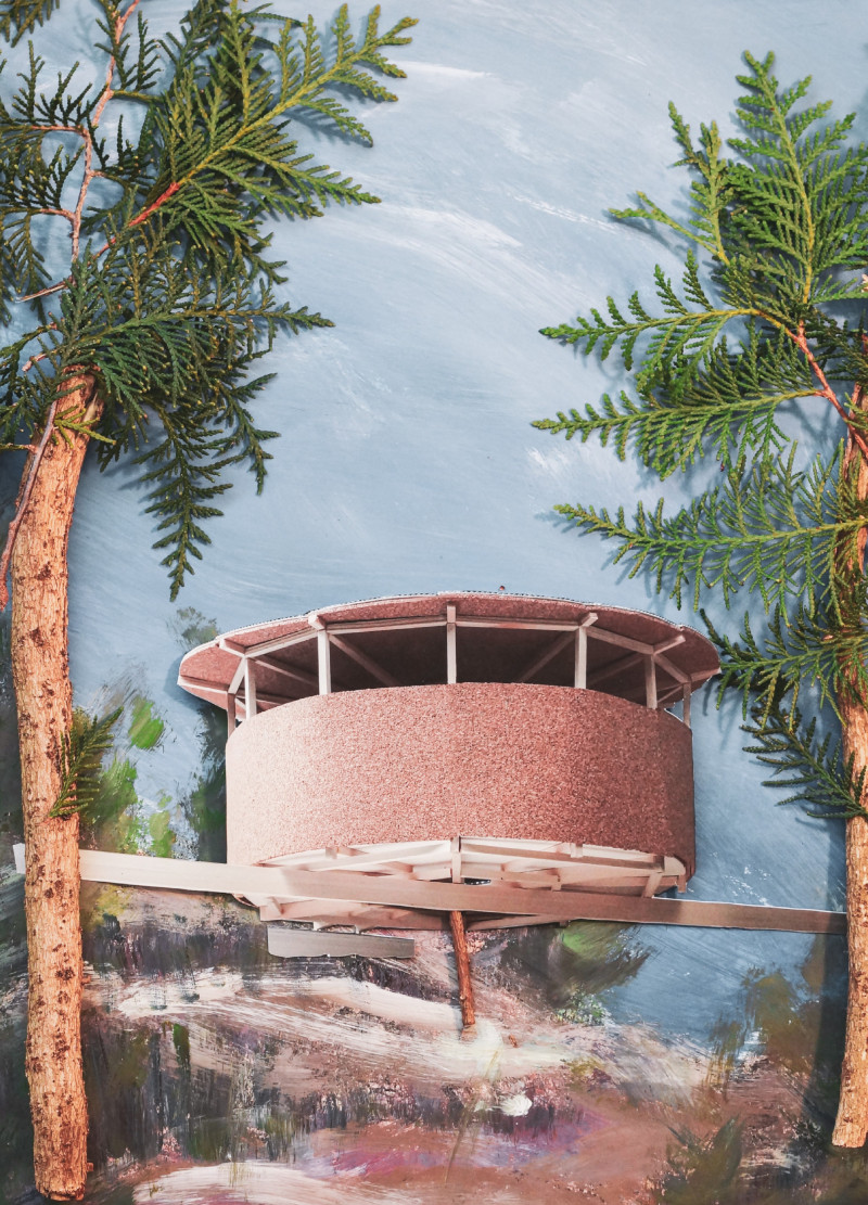 Rainwater Harmony Within Cork and Terracotta Retreat