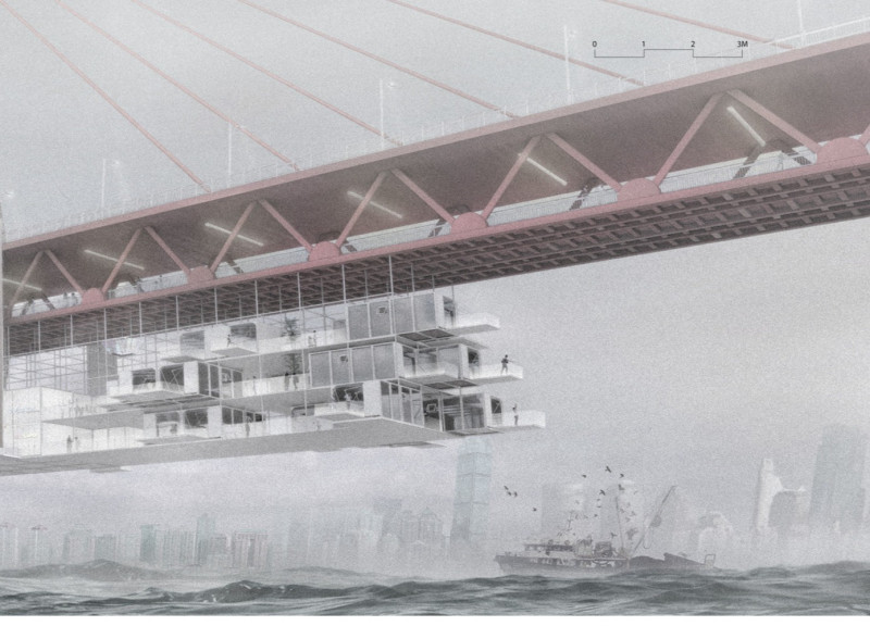 Suspended Microhomes with Integrated Bokashi Compost Systems Beneath Urban Infrastructure