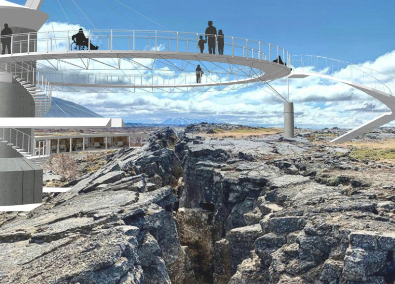 Sustainable Viewing Deck over Continental Shelves with Geothermal Features