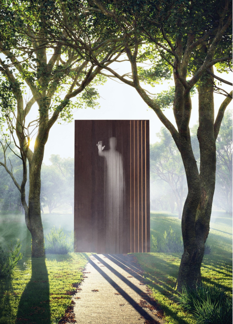 Perforated Panels Creating Silhouettes of Memory in a Historical Commemoration