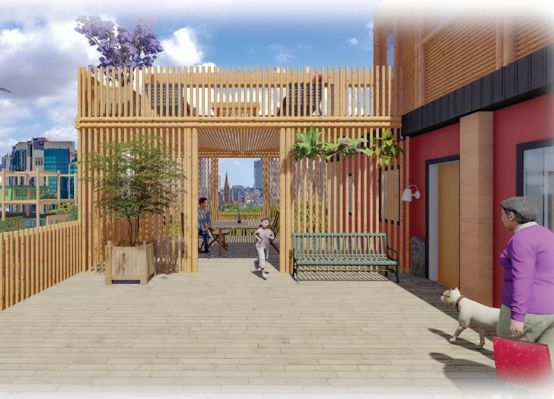 Timber Living: Flexible Units with Expansive Community Spaces