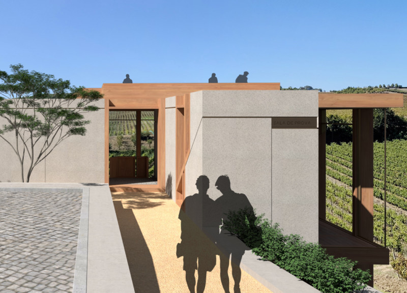 Granite Cellar and Timber Tasting Room Overlooking Vineyards
