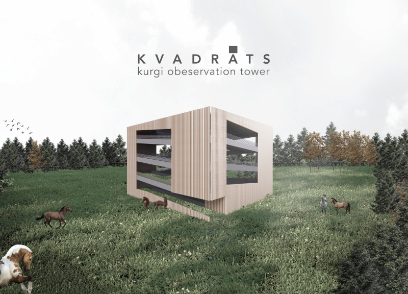 Composite Truss Structure Supporting Equestrian Observation in Natural Gray Tones