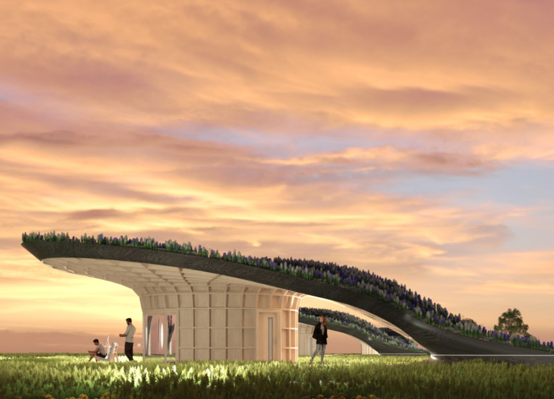 Charred Wooden Shingles and Rooftop Gardens Define Sustainable Cabins Nestled in Latvian Landscape