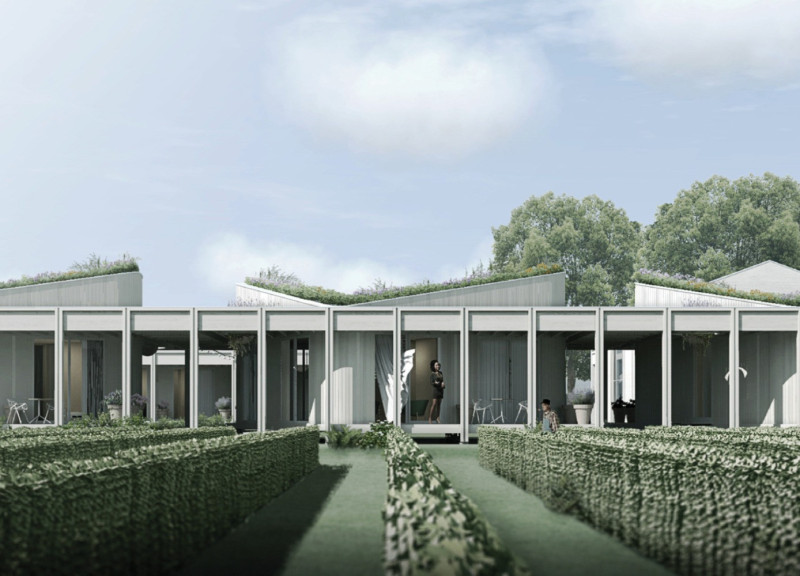 Platonised Spruce and Intensive Planting in a Sustainable Guesthouse Design