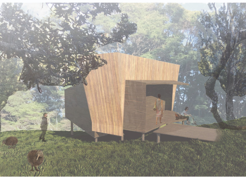 Charred Wood Retreat with Elevated Meditation Space