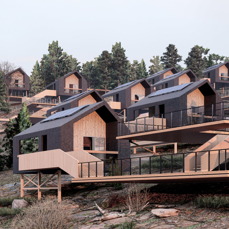 Cliffside Living with Recyclable Vernacular Design